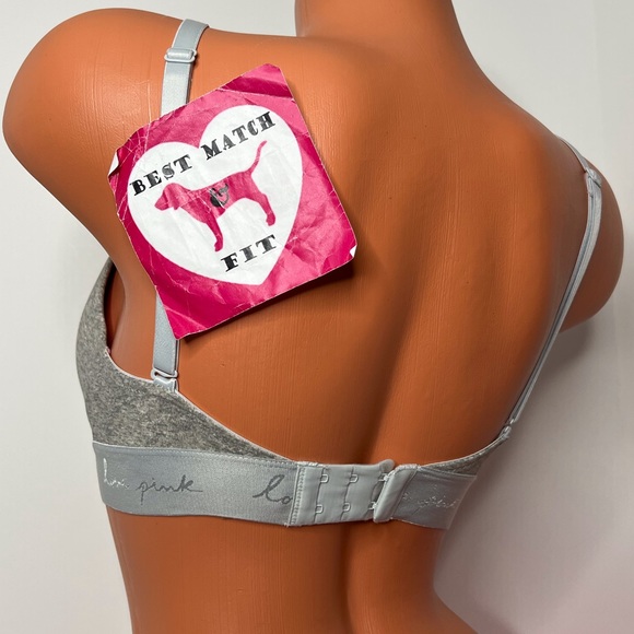 Victoria’s Secret PINK 34 36 38  Logo Band Lightly Lined Bra Wireless - Picture 3 of 3